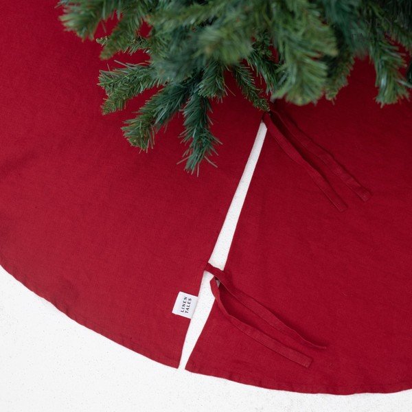 Crveni okrugli tepih ø 125 cm - Linen Tales-image-2