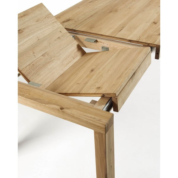 Proširiv blagovaonski stol s dodatnom pločom u dekoru hrasta 100x200 cm Briva – Kave Home-image-4