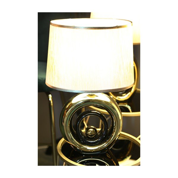 Bijela stolna lampa sa zlatnim dizajnom Mauro Ferretti Round-image-4