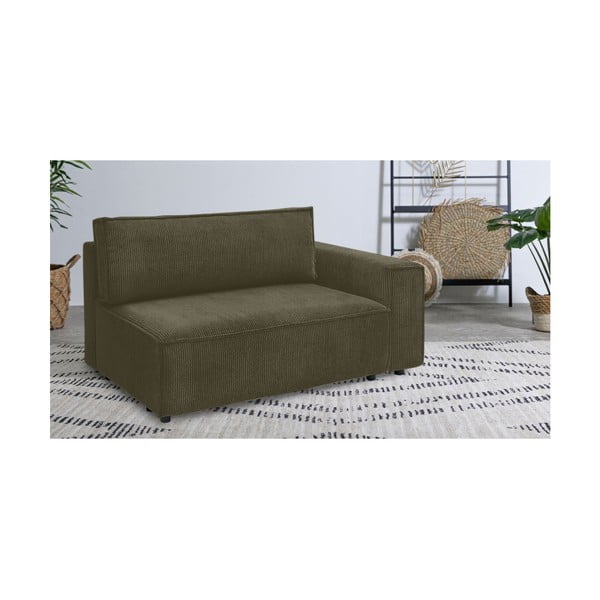 Svijetlo zelena modularna sjedeća garnitura od samta (s desnim kutom) Nihad modular – Bobochic Paris-image-1