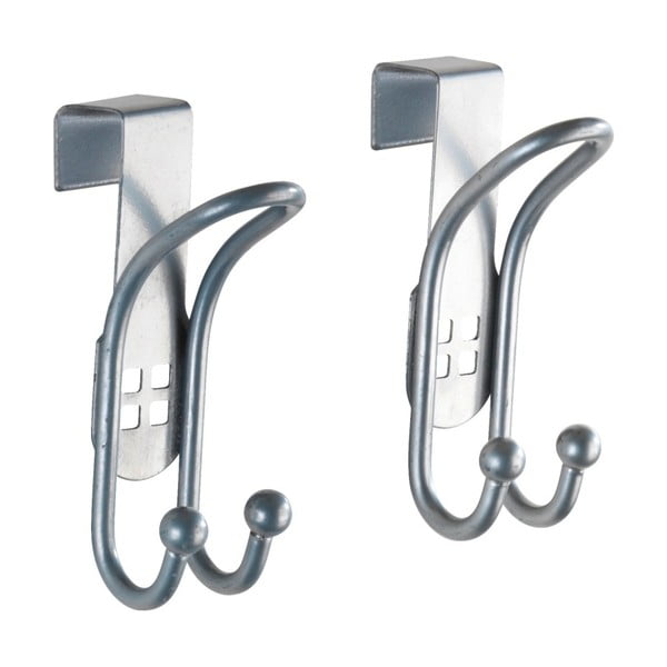Set s 2 viseće kukice za vrata u srebrnoj boji Wenko Door Hook-image-1