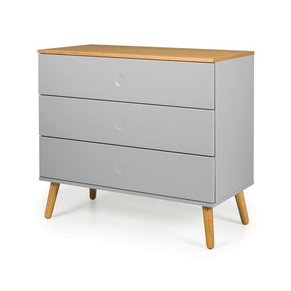 Bijela komoda s nogama od hrastovog drva Tenzo Dot, 90 x 79 cm-image-1