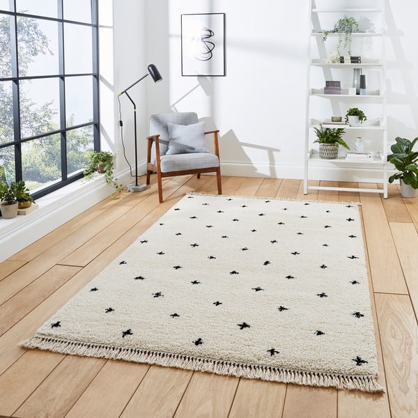 Bijelo-crni tepih Think Rugs Boho Dots, 120 x 170 cm-image-1