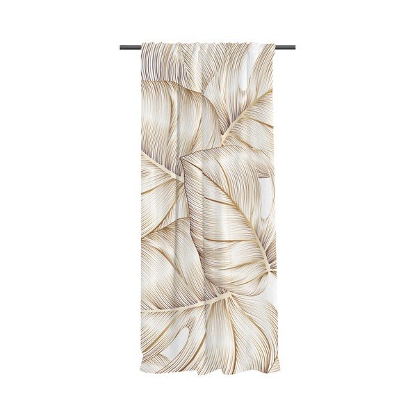 Zavjesa od pamučnog satena u zlatnoj boji 110x170 cm Golden Leaves – Butter Kings