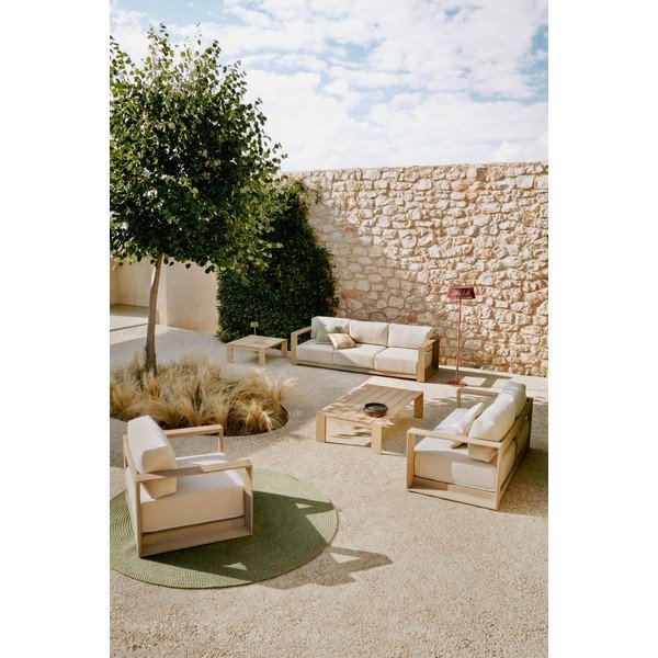 Zeleni okrugao unutarnji i vanjski tepih od recikliranih vlakna ø 150 cm Despas – Kave Home-image-2