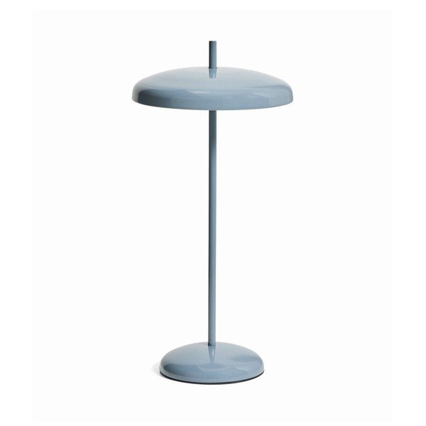 Plava LED stolna lampa s mogućnosti zatamnjivanja s metalnim sjenilom (visina 35 cm) Porte – Kave Home