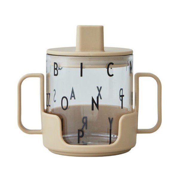 Bež dječja šalica Design Letters Grow With Your Cup