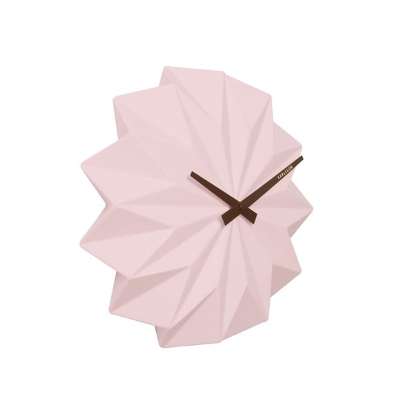 Karlsson Origami ružičasti zidni sat-image-2