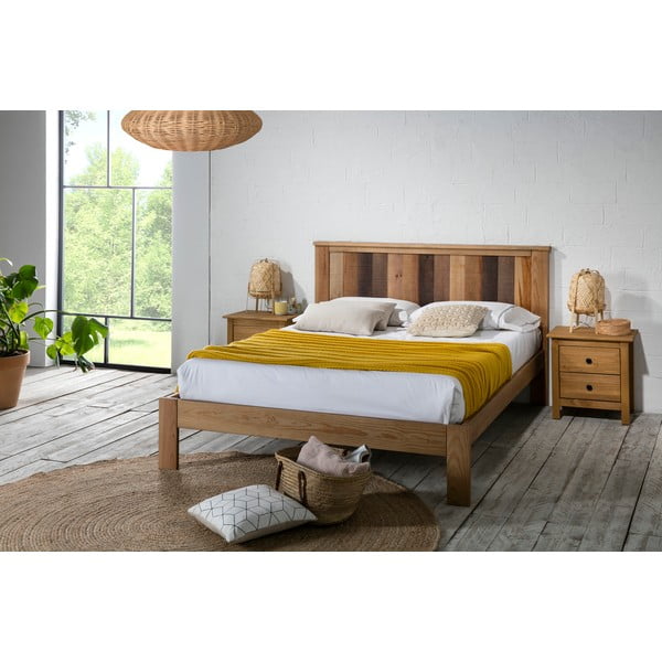 Bračni krevet s podnicom u prirodnoj boji 140x190 cm Maude – Marckeric-image-1