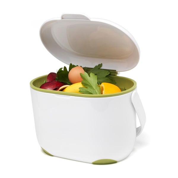 Bijelo-zelena kanta za kompostabilni otpad Addis Caddy, 2,5 l-image-1