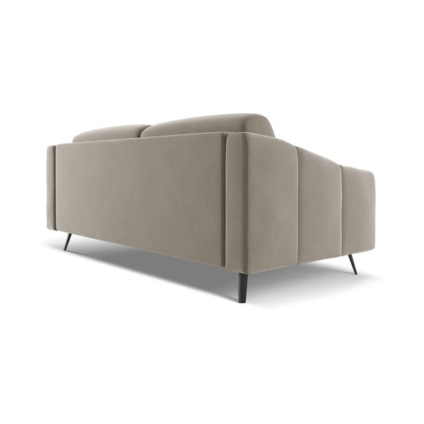 Bež baršunasti sofa 202 cm Nalu – Makamii-image-4
