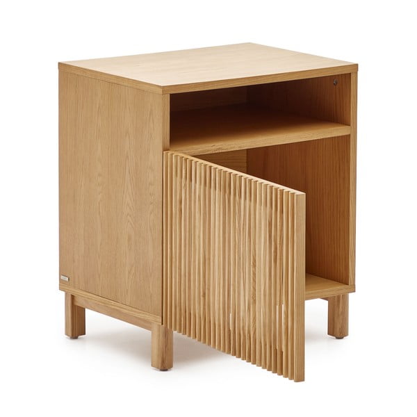 Noćni ormarić u dekoru hrasta u prirodnoj boji Beyla – Kave Home-image-4
