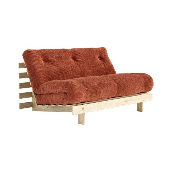 Sklopiva sofa od samta boja terakote 140 cm Roots – Karup