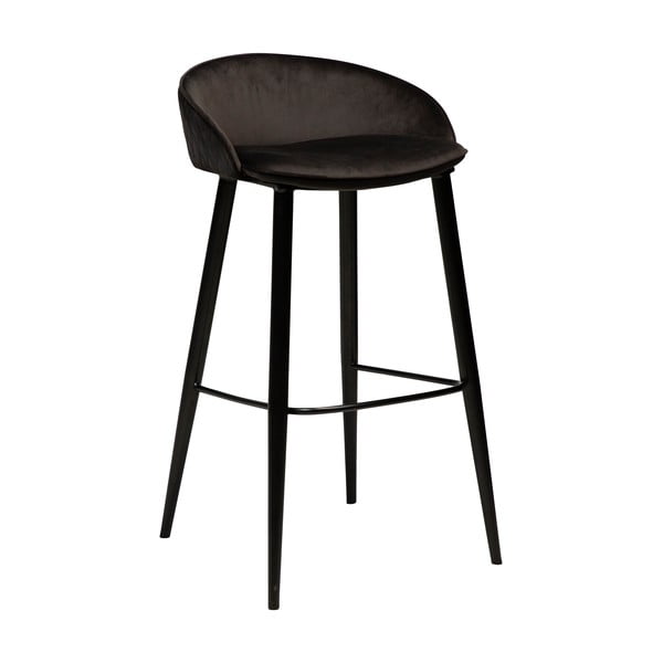Barska stolica od crnog baršuna DAN-FORM Denmark Dual, visina 91 cm