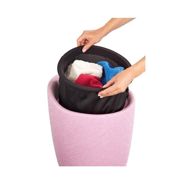 Ružičasta košara za rublje i tabure u jednom Wenko Linen Looku, 20 l-image-2
