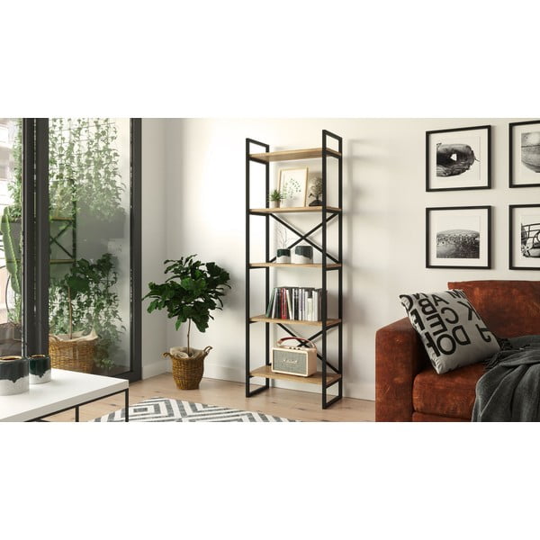 Crna polica u dekoru bora 58x175 cm Nicol - Kalune Design-image-3