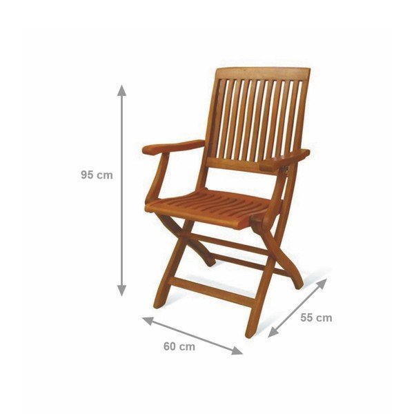 Set od 2 sklopive stolice od drveta eukaliptusa Crido Consulting Eucalypt-image-1