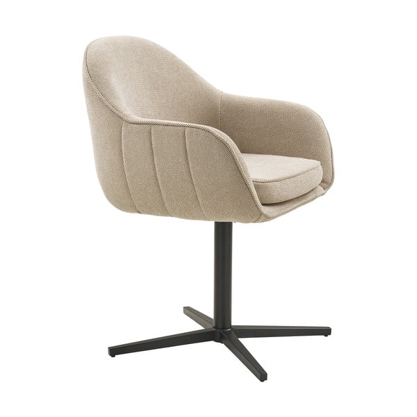 Svijetlo sive podstavljene blagovaonske stolice u setu s naslonima za ruke 2 kom Tamera – House Nordic-image-2