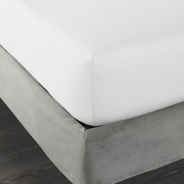 Bijela plahta s gumom od pamučnog satena 185x200 cm Cotton Sateen – Bianca-image-3