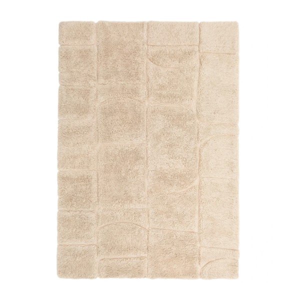 Krem ručno rađen vunen tepih 200x300 cm Nak – Kave Home