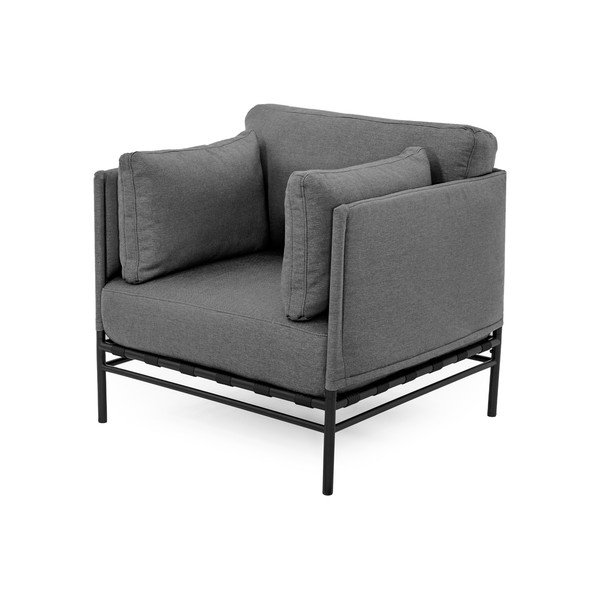 Tamno siva podstavljena vrtna fotelja Dandy – Sit Sit-image-3