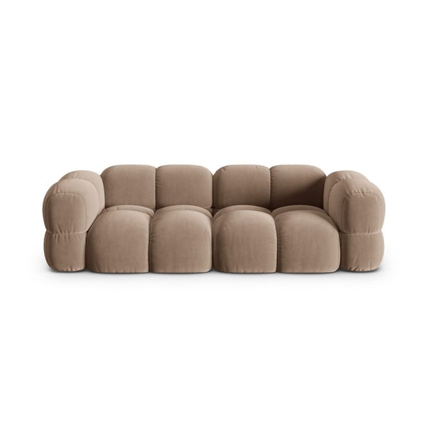 Smeđa baršunasti sofa 250 cm Loretto – Cosmopolitan Design