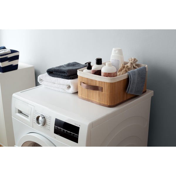 Smeđa košara za pohranu od bambusa Compactor Carossa-image-3