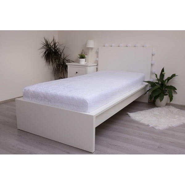 Bijela plahta s gumom od mikropliša 180x200 cm – Jerry Fabrics-image-2