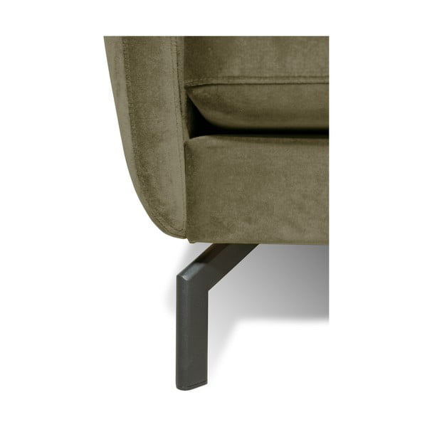 Zelena kutna garnitura s baršunastom površinom Scandic Magic, desni kut-image-4