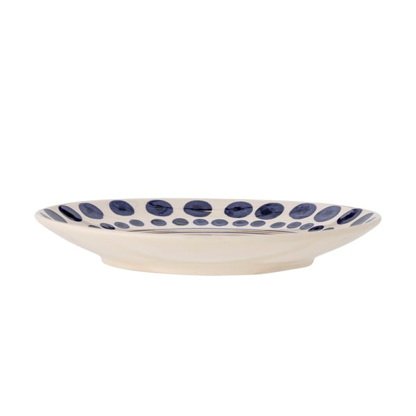 Bijelo-tamno plavi tanjur od kamenine ø 27 cm Shama – Bloomingville-image-1