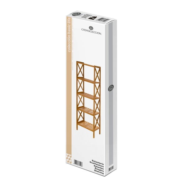 Kupaonska polica od bambusa u prirodnoj boji 36,5x153 cm – Casa Selección-image-4