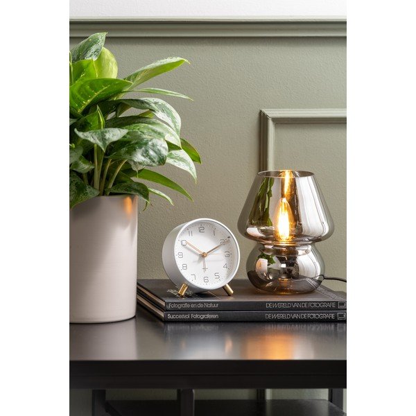 Staklena stolna lampa u srebrnoj boji Leitmotiv Glass, visina 18 cm-image-1