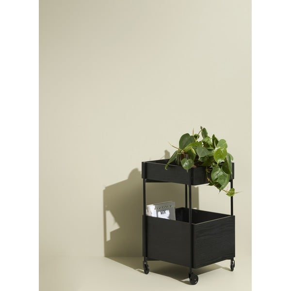 Kolica od jasena na kotačima 42x37 cm Fresh - Hübsch-image-1