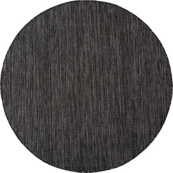 Crni okrugao unutarnji i vanjski tepih ø 120 cm Mira 1450 – Ayyildiz Carpets