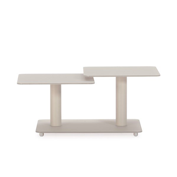 Krem stakleni stolić za kavu 54x115 cm Elvi – Marckeric-image-1