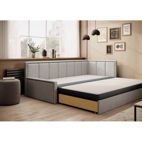 Siva sklopiva/s prostorom za odlaganje sofa od šenila 214 cm Fulgeo – ELTAP-image-2