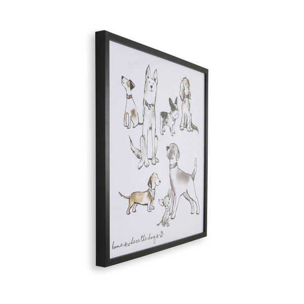 Zidni plakat u okviru Art for the home Home Is Where The Dog Is, 50 x 50 cm-image-2