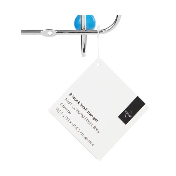 Metalna zidna vješalica u srebrnoj boji Plastic – Premier Housewares-image-1