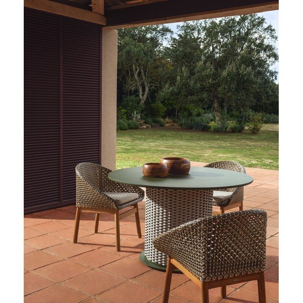 Zelena vrtna stolica od ratana Olbia – Kave Home-image-3