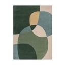 Zeleni ručno rađen vunen tepih 120x170 cm Glow Green & Blue – Flair Rugs