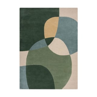 Zeleni ručno rađen vunen tepih 200x290 cm Glow Green & Blue – Flair Rugs