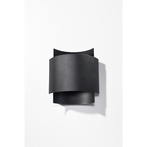 Crna zidna svjetiljka Nice Lamps Forgmi