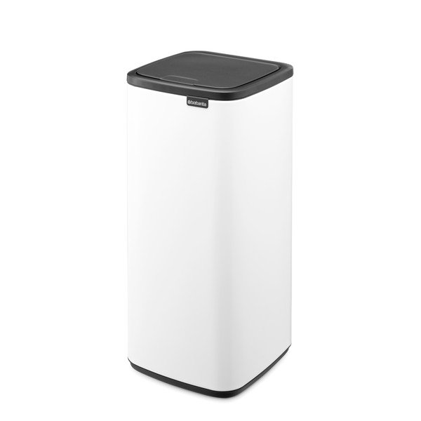 Bijela željezna kanta za smeće na dodir 30 l Bo Touch – Brabantia