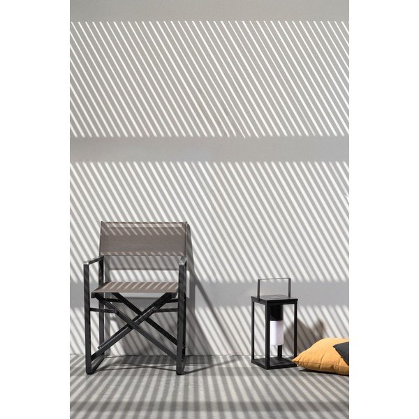 Crna LED lanterna sa solarnim panel/s USB (visina 38 cm) Solar – Bizzotto-image-1