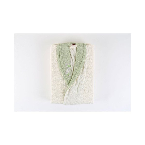 Zeleni unisex kućni ogrtač od 100% Greg pamuka, veličina S/M-image-1