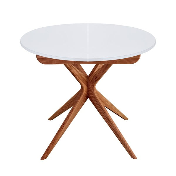 Okrugao proširiv blagovaonski stol s dodatnom pločom ø 90 cm Jubi – Ragaba