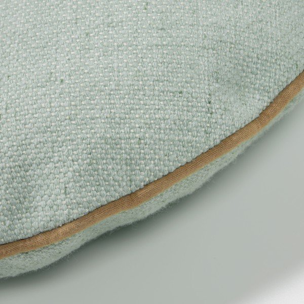 Zelena ukrasna jastučnica od reciklirane plastike Kave Home Dalila, ø 45 cm-image-1