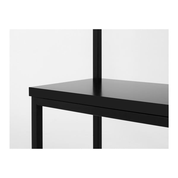 Crna vješalica s crnom klupom za sjedenje CustomForm Next, širine 120 cm-image-2