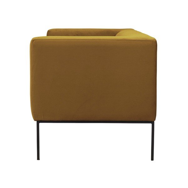 Žuta baršunasta sofa Windsor & Co Sofas Neptune, 145 cm-image-3