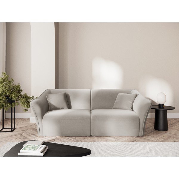 Bež baršunasta sofa 206 cm Tokyo – Cosmopolitan Design-image-1